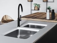 Кухонная мойка Alveus Luno 20 SAT 90 FI 340x400 Сатинированная сталь арт-1128740 — фото 6, Кухонные мойки