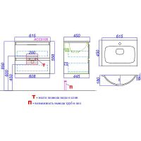 Тумба под раковину Aqwella Accent 60 подвесная Дуб золотой арт-ACC0106DZ — фото 5, Тумбы под раковину