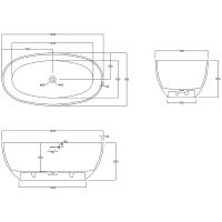 Ванна из искусственного камня Abber Stein 150x78 без гидромассажа арт-AS9641-1.5 — фото 8, Ванны из искусственного камня