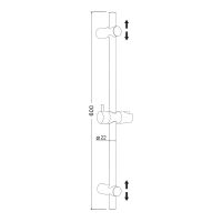 Душевая штанга Olive's Хром арт-KD05 — фото 2, Штанги для душа