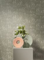 Обои Hygge Nature Флизелин (1*10,05) Зеленый/Бежевый, Листья арт-Hg39 005 — фото 3, Обои для стен