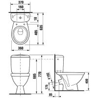 Унитаз компакт Jika Lyra 2423.4 с бачком без сиденья арт-8242340002429 — фото 2, Напольные унитазы