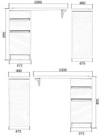 Тумба под раковину Orange Optima 100 Белый глянец арт-OP-40TUW — фото 8, Тумбы под раковину