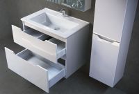 Тумба под раковину Jorno Slide 75 подвесная Белая арт-Sli.01.75/P/W — фото 6, Тумбы под раковину