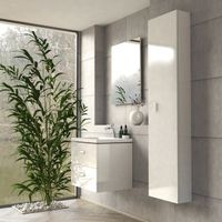 Шкаф пенал Ravak Comfort 40 подвесной Белый глянец арт-X000001382 — фото 5, Пеналы для ванной комнаты