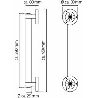 Поручень Ridder Pro Хром арт-А160400 — фото 3, Поручни для ванной