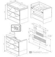 Тумба под раковину Бриклаер Кристалл 80 подвесная Софт Графит Ясень Анкор темный арт-4627125414534 — фото 8, Тумбы под раковину