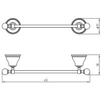 Полотенцедержатель Migliore Provance Золото арт-17707 — фото 3, Полотенцедержатели