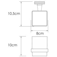Стакан для зубных щеток WasserKRAFT Tauber Никель арт-K-64428 — фото 6, Стаканы для зубных щеток