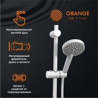 Товар: Душевая система Orange Karl Белая арт-M05-932w - фото 3 Душевая система Orange Karl Белая арт-M05-932w — фото 3, Душевые стойки