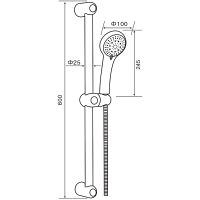 Душевой гарнитур Orange O-Shower Хром арт-OS021 — фото 14, Душевые гарнитуры на штанге