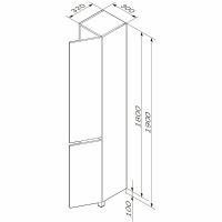 Шкаф пенал AM.PM Gem S 30 Графит матовый арт-M91CSR0306GM — фото 8, Пеналы для ванной комнаты