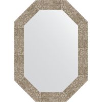 Зеркало Evoform Octagon 52x72 в багетной раме - Соты титан 70 мм арт-BY 7101 — фото 1, Зеркала в ванную комнату