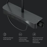 Душевая система AM.PM Func с термостатом Черная матовая арт-F078F222 — фото 14, Душевые стойки