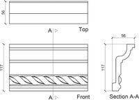 Карниз Европласт 2000x117x56 мм арт-1.50.119 — фото 3, Карнизы