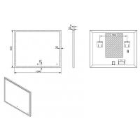 Товар: Зеркало Esbano 100 с подсветкой с сенсорным выключателем и подогревом арт-ESMI2542KD - фото 3 Зеркало Esbano 100 с подсветкой с сенсорным выключателем и подогревом арт-ESMI2542KD — фото 3, Зеркала в ванную комнату