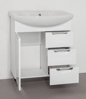 Тумба под раковину Style Line Жасмин 70 Белый глянец арт-ЛС-00000036 — фото 2, Тумбы под раковину