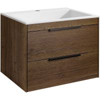 Тумба под раковину Vincea Chiara 2D 60 подвесная T.Oak арт-VMC-2C2600TO — фото 2, Тумбы под раковину