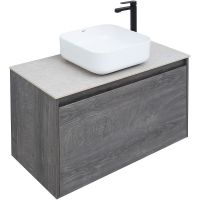 Тумба под раковину Aquanet Nova Lite 90 подвесная Дуб рошелье арт-242269 — фото 4, Тумбы под раковину