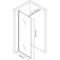 Душевая перегородка Ceruttispa Muza 100x100 T100 профиль Черный стекло прозрачное арт-MUZA T100 — фото 12, Душевые перегородки