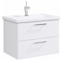 Тумба под раковину Aqwella Манчестер 70 подвесная Белый глянец арт-MAN01072 — фото 1, Тумбы под раковину