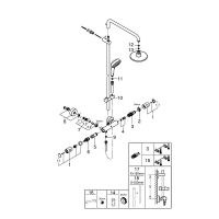 Душевая система Grohe Tempesta Cosmopolitan 160 Хром арт-27922000 — фото 7, Душевые стойки