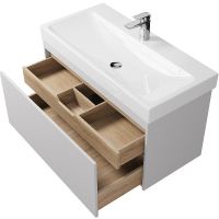 Тумба под раковину Creto Etna 100 подвесная Белая арт-4-1079W — фото 3, Тумбы под раковину