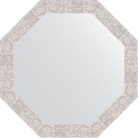 Зеркало Evoform Octagon 73х73 в багетной раме - Соты алюминий 70 мм арт-BY 3747 — фото 1, Зеркала в ванную комнату