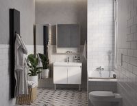 Тумба под раковину Aquaton Сканди Doors 80 Белый глянец Дуб верона арт-1A282901SDB20 — фото 4, Тумбы под раковину