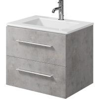 Товар: Тумба под раковину Creto Ares 60 подвесная Серый Бетон арт-10-1161B - фото 2 Тумба под раковину Creto Ares 60 подвесная Серый Бетон арт-10-1161B — фото 2, Тумбы под раковину