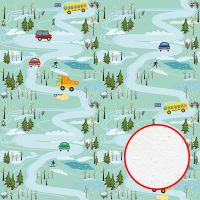 Фреска детская Ortograf Для самых маленьких 32913 Фактура бархат FX Флизелин (2,7*2,7) Зеленый, Автомобили/Деревья арт-32913 (бархат FX) — фото 1, Фрески