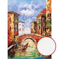 Фреска Ortograf Венеция 30372 Фактура бархат FX Флизелин (2*2,7) Оранжевый/Голубой, Город/Живопись арт-30372 (бархат FX) — фото 1, Фрески