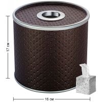 Салфетница Geralis Punto Шоколад, кант Хром арт-S-PCH — фото 2, Боксы для салфеток