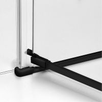 Душевой уголок New Trendy Avexa Black 80х80 профиль Черный стекло прозрачное арт-EXK-1608 — фото 8, Квадратные душевые уголки