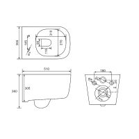 Товар: Унитаз Vincea Core подвесной Белый с сиденьем Микролифт арт-VT1-28 - фото 7 Унитаз Vincea Core подвесной Белый с сиденьем Микролифт арт-VT1-28 — фото 7, Подвесные унитазы