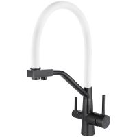 Смеситель для кухни Viko Черный матовый Белый арт-V-5864 — фото 1, Смесители для кухни