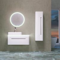 Шкаф пенал Jorno Shine 33 R подвесной Белый глянец арт-Shi.04.125/P/W — фото 5, Пеналы для ванной комнаты