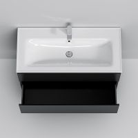 Тумба под раковину AM.PM X-Joy 100 подвесная Черная матовая арт-M85AFHX1002BM — фото 6, Тумбы под раковину