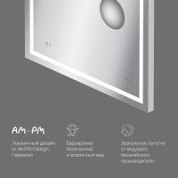 Зеркало AM.PM Gem 65 с подсветкой с механическим выключателем арт-M91AMOX0653WG — фото 7, Зеркала в ванную комнату
