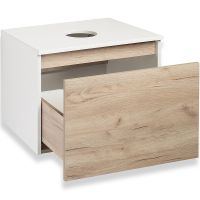 Товар: Тумба под раковину Runo Бари 60 подвесная Крафт дуб Белая арт-00-00001374 - фото 12 Тумба под раковину Runo Бари 60 подвесная Крафт дуб Белая арт-00-00001374 — фото 12, Тумбы под раковину