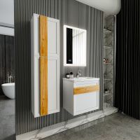 Тумба под раковину Бриклаер Берлин 60 подвесная Белый глянец арт-4627125416064 — фото 7, Тумбы под раковину