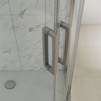 Душевой уголок STWORKI Дублин 90x90 3GW016TTKK000 профиль Хром матовый стекло прозрачное арт-409057 — фото 4, Квадратные душевые уголки