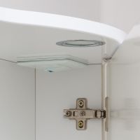 Зеркальный шкаф Runo Ибица 50 R с подсветкой Белый арт-00000001075 — фото 3, Зеркальные шкафы в ванную