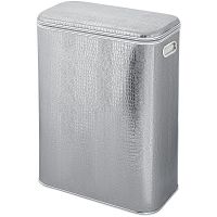 Корзина для белья Geralis Croco Серебро, кант Хром, стандартная арт-KHH-B — фото 1, Корзины для белья