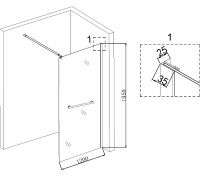 Душевая перегородка Niagara Nova 120 профиль Холодное золото стекло прозрачное арт-NG-641-12GOLD — фото 5, Душевые перегородки