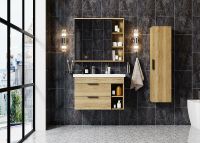 Товар: Зеркальный шкаф Onika Легран 80.00У Дуб галифакс арт-208092 - фото 2 Зеркальный шкаф Onika Легран 80.00У Дуб галифакс арт-208092 — фото 2, Зеркальные шкафы в ванную