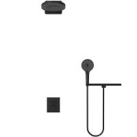 Душевая система Vincea Inspire с термостатом Черная матовая арт-VSFW-3I21T1RMB — фото 2, Встраиваемые душевые комплекты