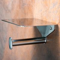 Держатель туалетной бумаги Bemeta Organic с полочкой Хром арт-157112151 — фото 2, Держатели туалетной бумаги