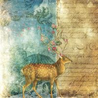 Фреска Ortograf Животные 7023 Фактура бархат FX Флизелин (2,7*2,7) Бирюзовый/Коричневый, Животные/Надписи/Абстракция арт-7023 (бархат FX) — фото 2, Фрески