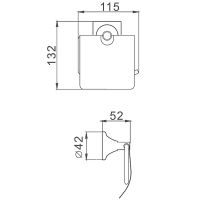 Держатель туалетной бумаги Haiba с крышкой Хром арт-HB8503 — фото 2, Держатели туалетной бумаги